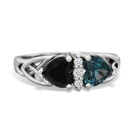 onyx-alexandrite celtic ring