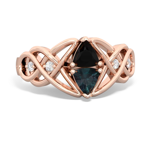 onyx-alexandrite celtic knot ring