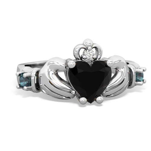 onyx-alexandrite claddagh ring