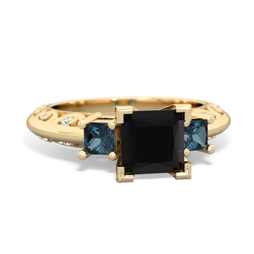 onyx-alexandrite engagement ring