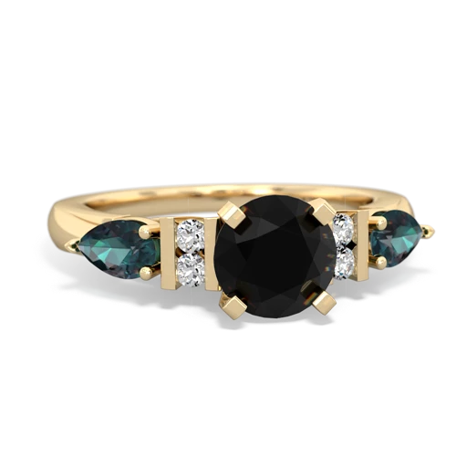 onyx-alexandrite engagement ring