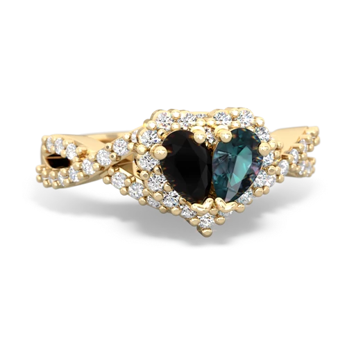 onyx-alexandrite engagement ring