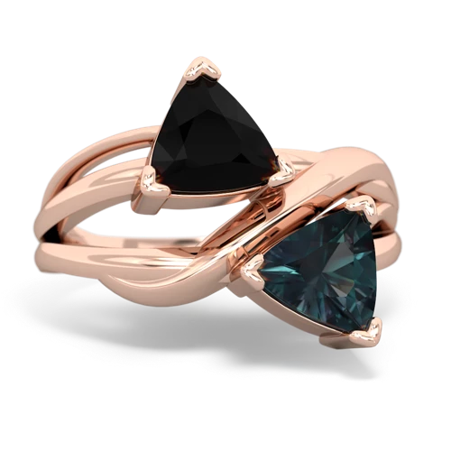 onyx-alexandrite filligree ring