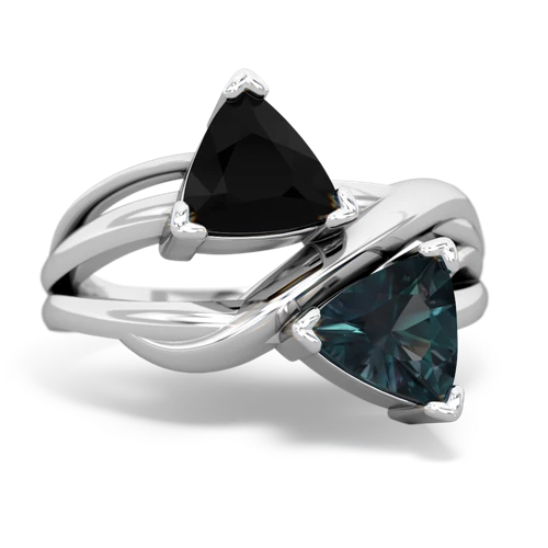 onyx-alexandrite filligree ring