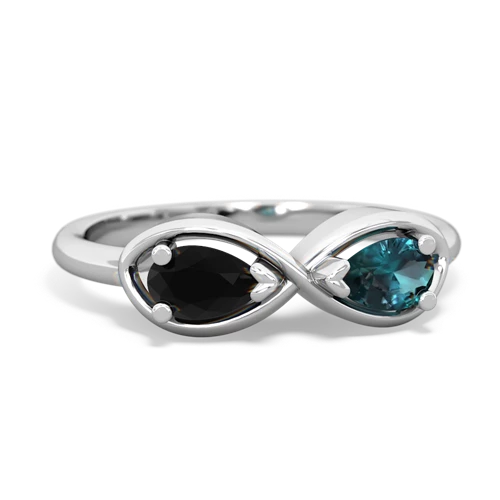 onyx-alexandrite infinity ring