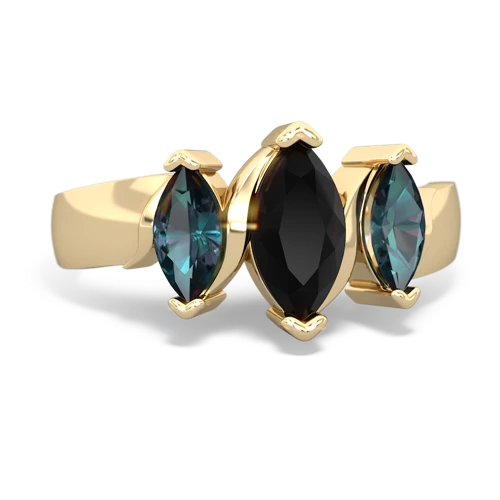 onyx-alexandrite keepsake ring