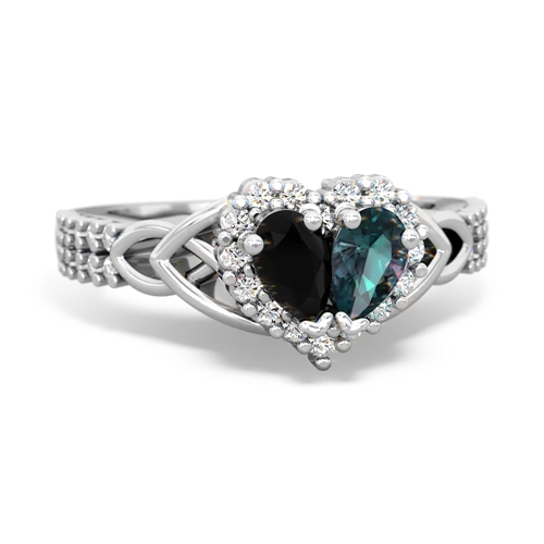 onyx-alexandrite keepsake engagement ring