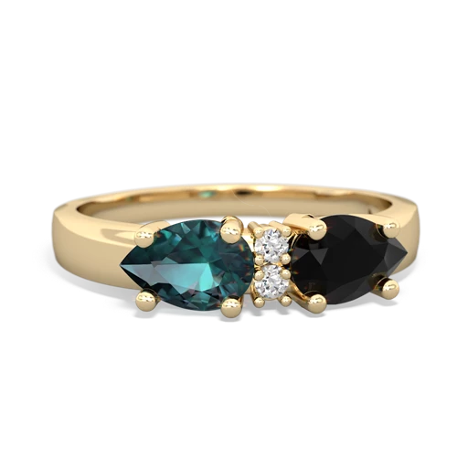 onyx-alexandrite timeless ring