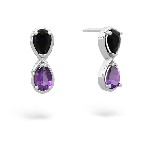 onyx-amethyst infinity earrings
