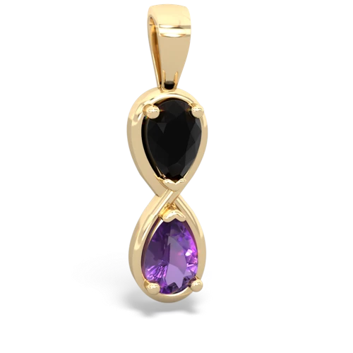 onyx-amethyst infinity pendant