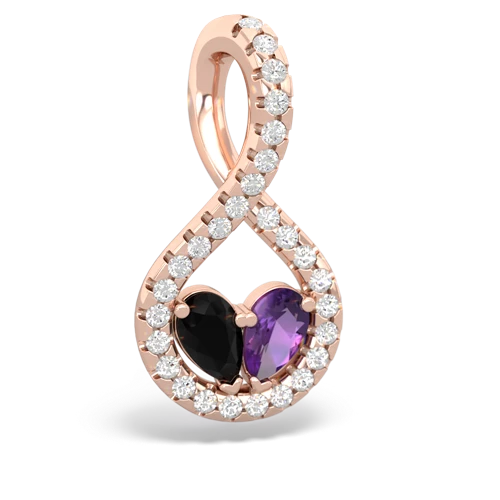 onyx-amethyst pave twist pendant