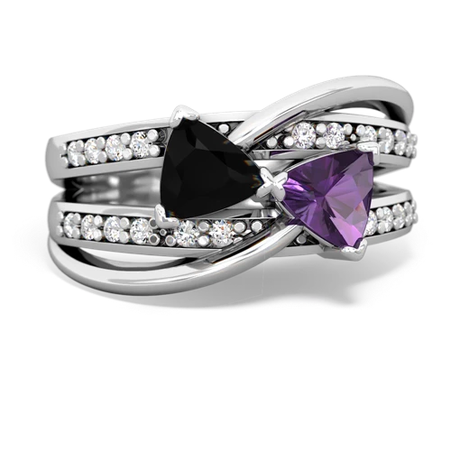 onyx-amethyst couture ring