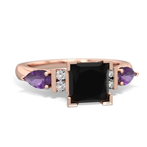 onyx-amethyst engagement ring