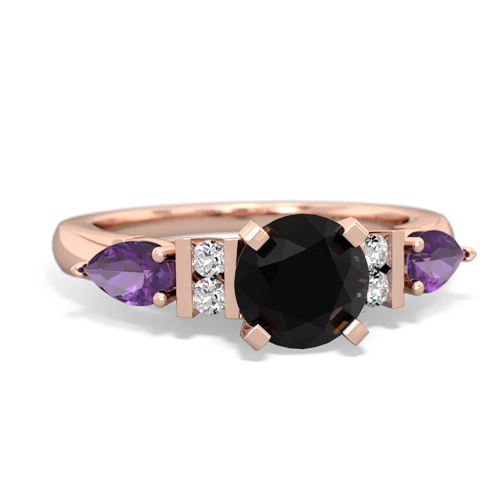 onyx-amethyst engagement ring