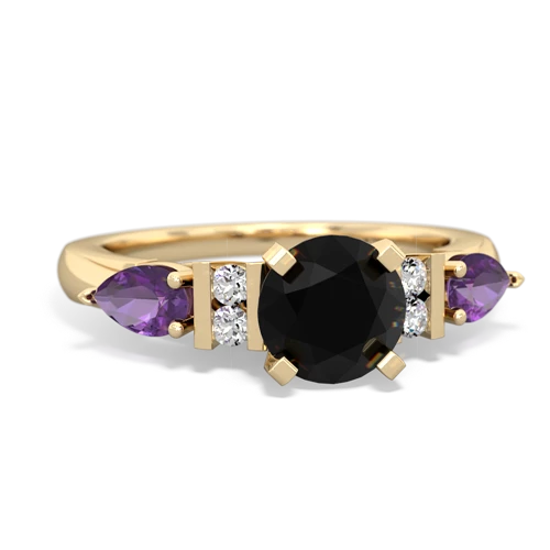 onyx-amethyst engagement ring