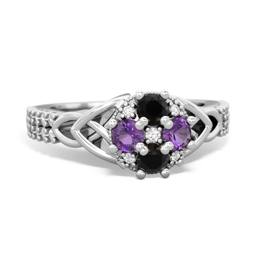 onyx-amethyst engagement ring