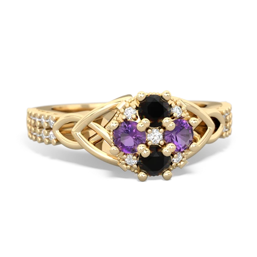 onyx-amethyst engagement ring