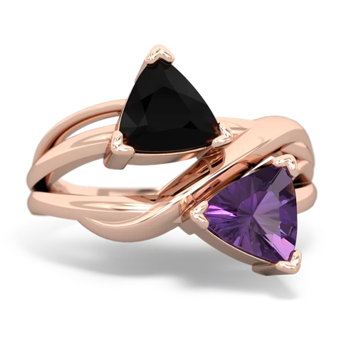 onyx-amethyst filligree ring