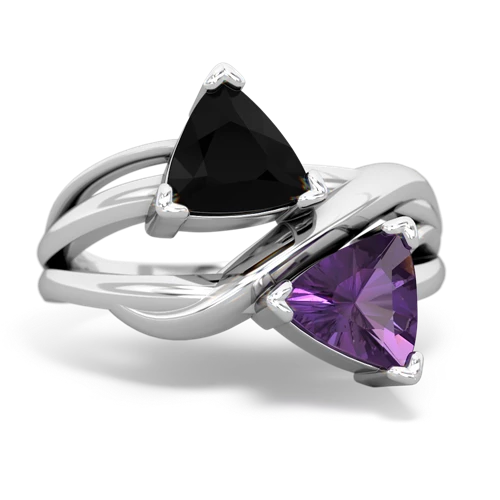 onyx-amethyst filligree ring