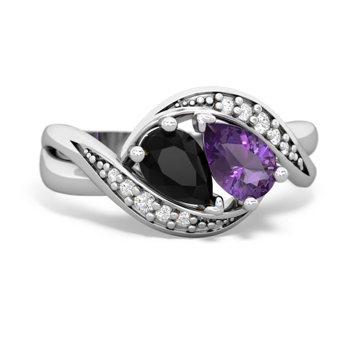 onyx-amethyst keepsake curls ring