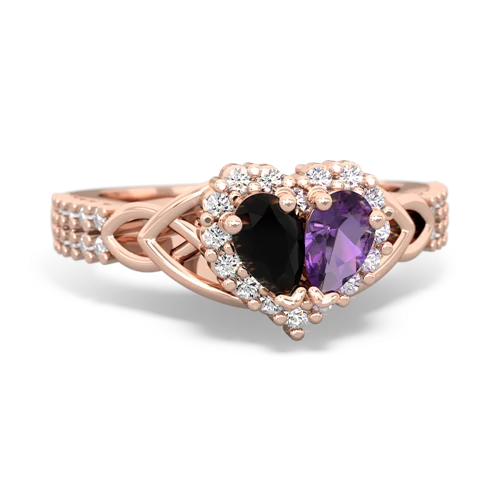 onyx-amethyst keepsake engagement ring