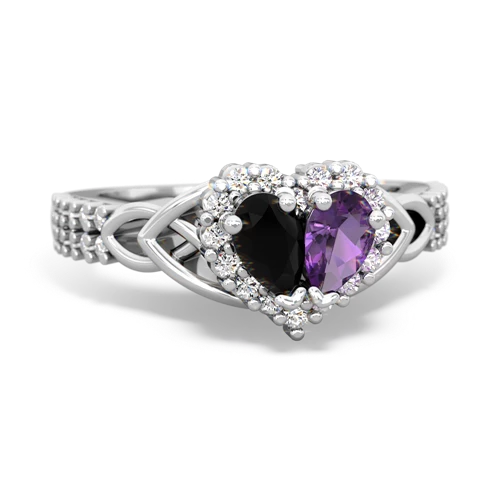 onyx-amethyst keepsake engagement ring