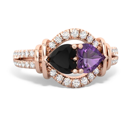 onyx-amethyst pave keepsake ring