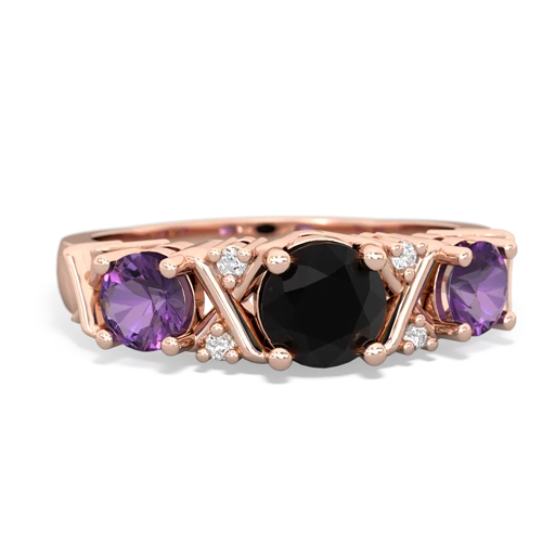 onyx-amethyst timeless ring