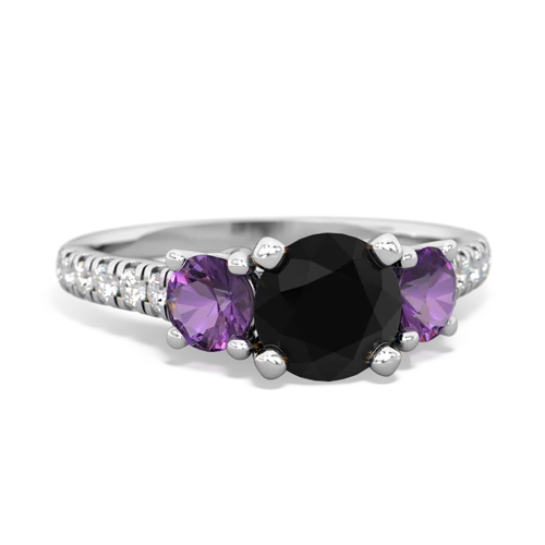 onyx-amethyst trellis pave ring