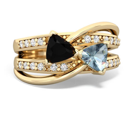 onyx-aquamarine couture ring