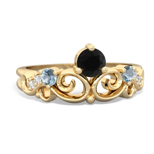 onyx-aquamarine crown keepsake ring