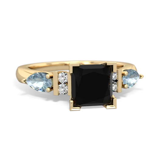 onyx-aquamarine engagement ring
