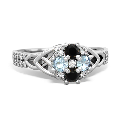 onyx-aquamarine engagement ring