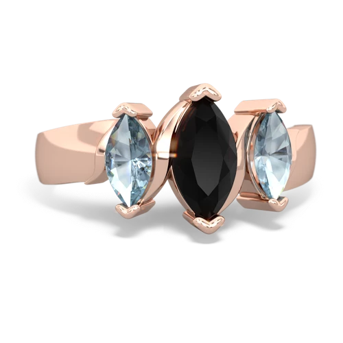onyx-aquamarine keepsake ring