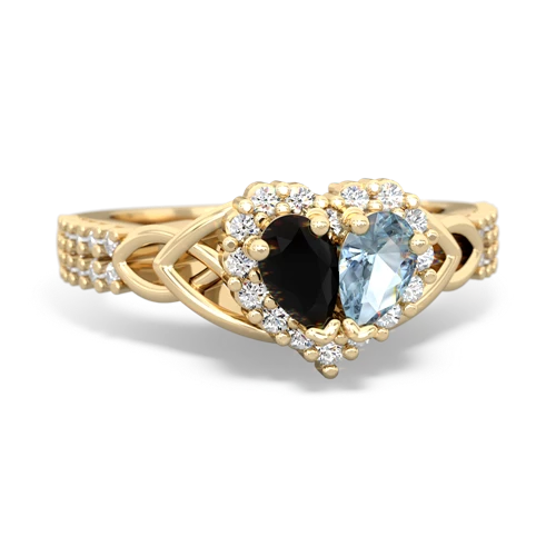 onyx-aquamarine keepsake engagement ring