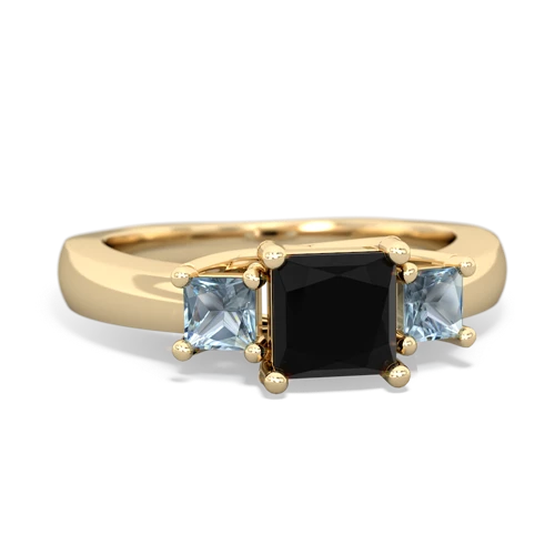 onyx-aquamarine timeless ring