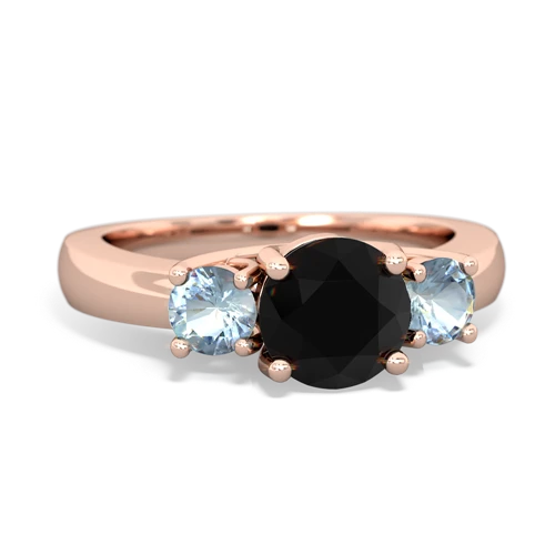 onyx-aquamarine timeless ring