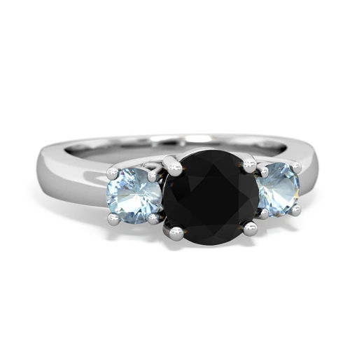 onyx-aquamarine timeless ring