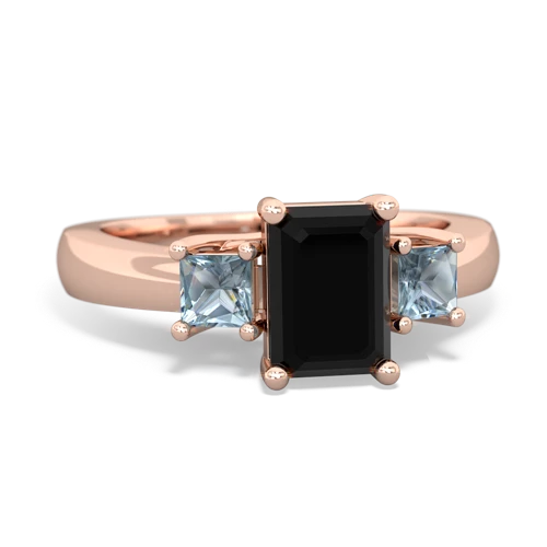 onyx-aquamarine timeless ring