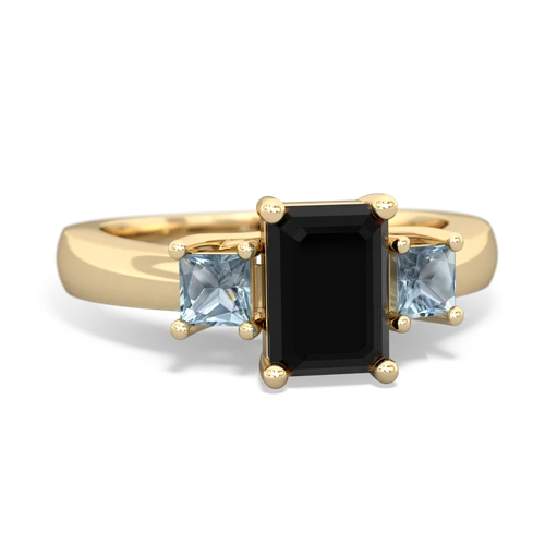 onyx-aquamarine timeless ring