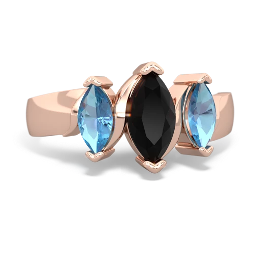 onyx-blue topaz keepsake ring