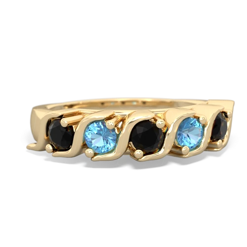 onyx-blue topaz timeless ring