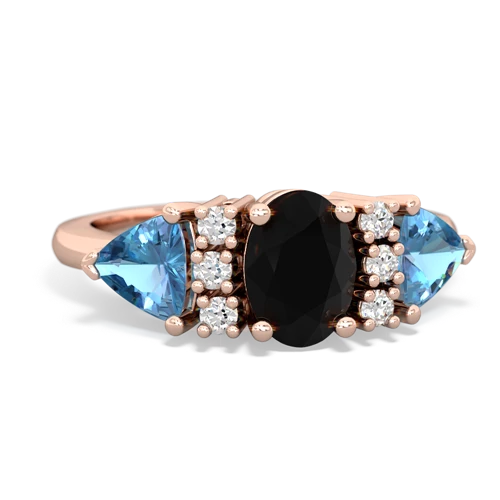 onyx-blue topaz timeless ring