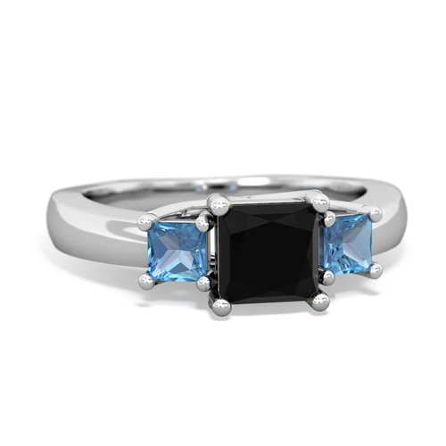 onyx-blue topaz timeless ring