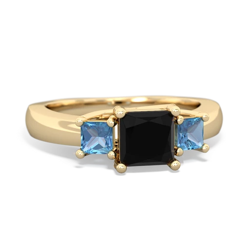 onyx-blue topaz timeless ring