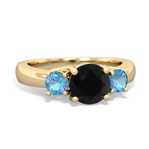 onyx-blue topaz timeless ring