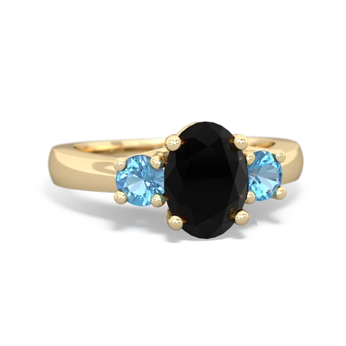 onyx-blue topaz timeless ring