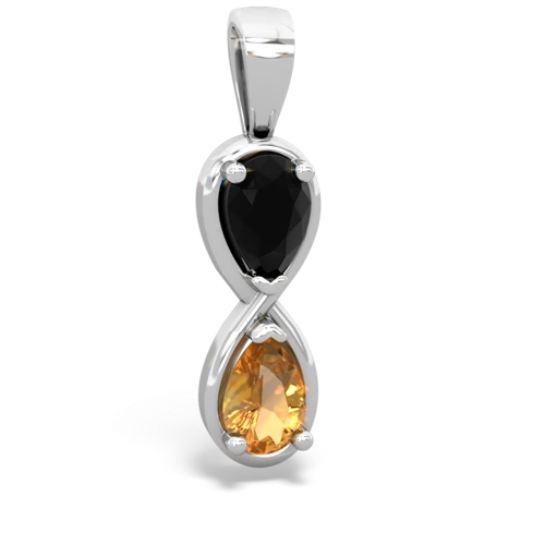 onyx-citrine infinity pendant