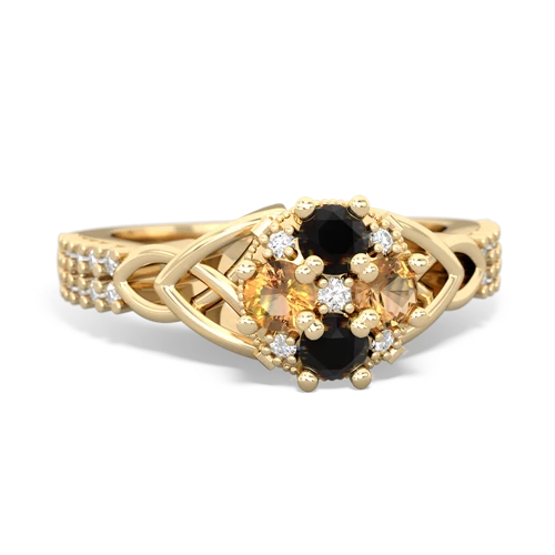 onyx-citrine engagement ring