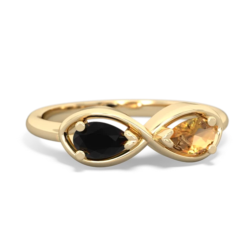 onyx-citrine infinity ring